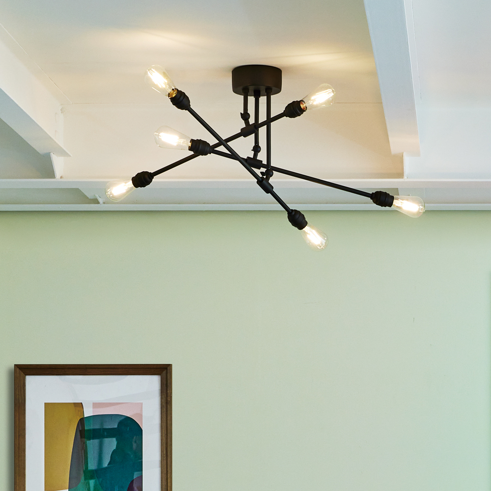 Laiton 6-ceiling light